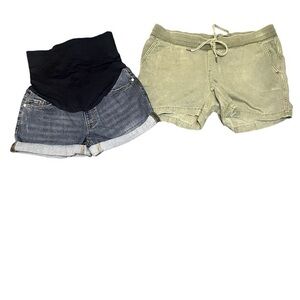 Women's Denim Maternity and Olive Shorts